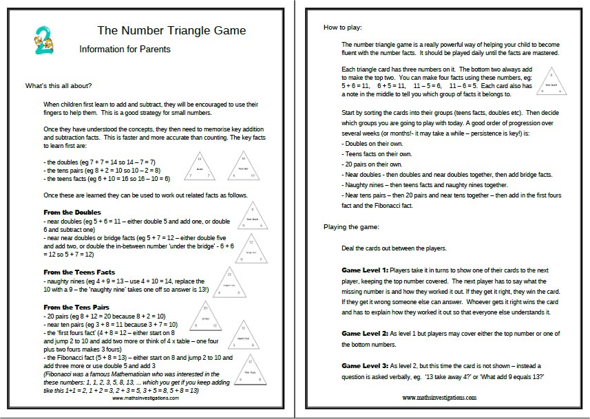 The Number Triangle Game