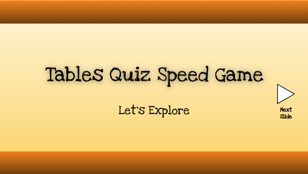 Tables Quiz Speed Game